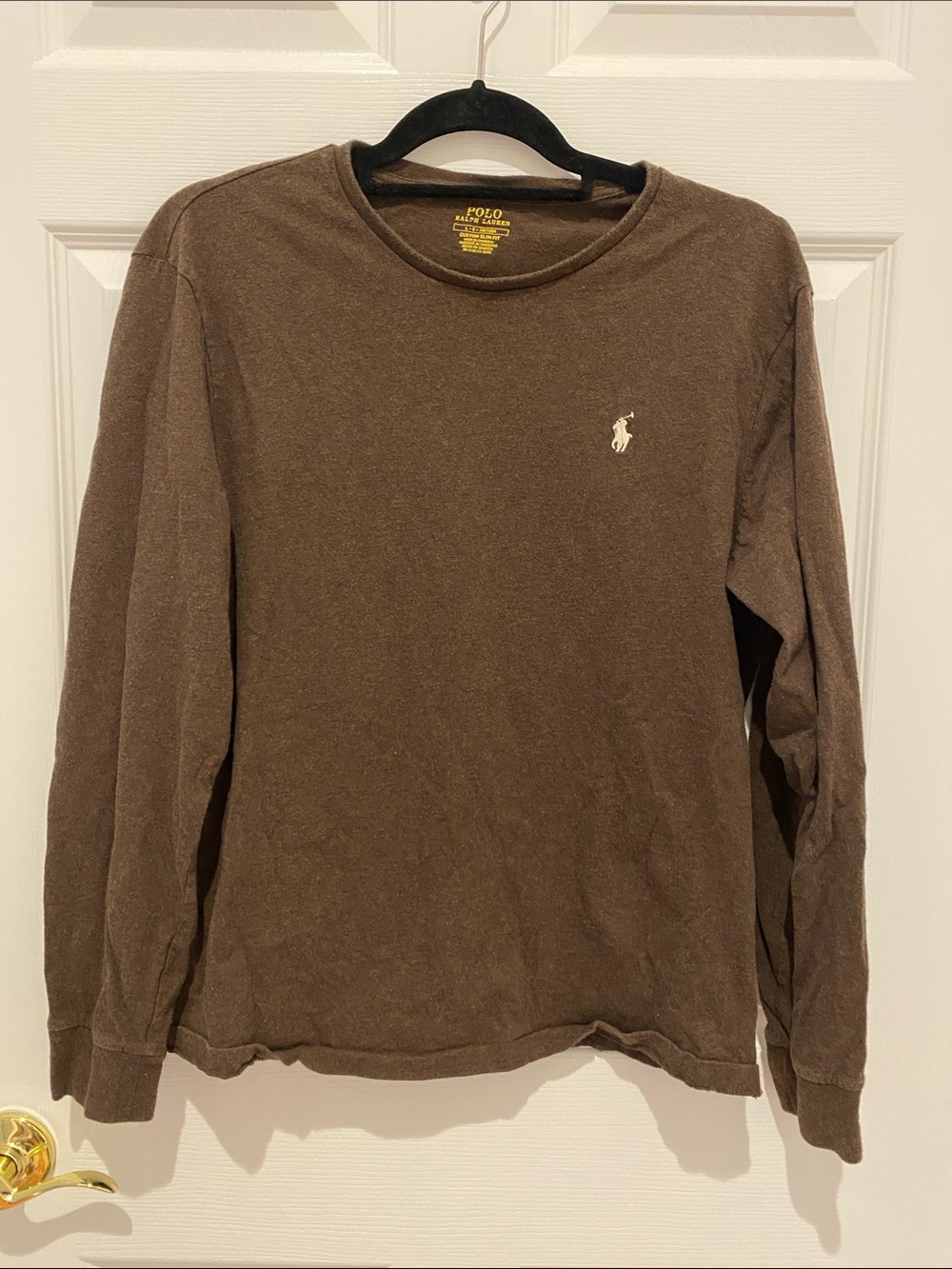 Polo by Ralph Lauren Brown Long-Sleeve Crewneck Shirt